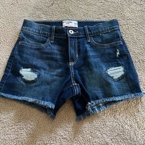 Girls Abercrombie Mid Rise Midi Jean Short